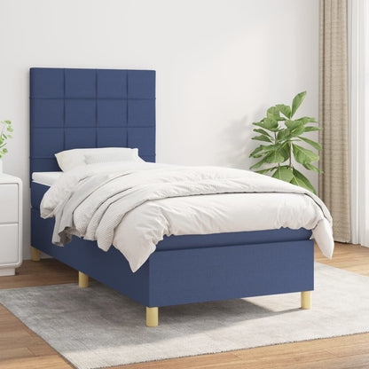 Giroletto a Molle con Materasso Blu 80x200 cm inTessuto | homemem39