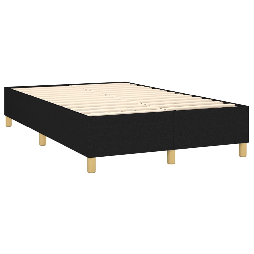 Giroletto a Molle con Materasso Nero 120x200 cm in Tessuto | homemem39