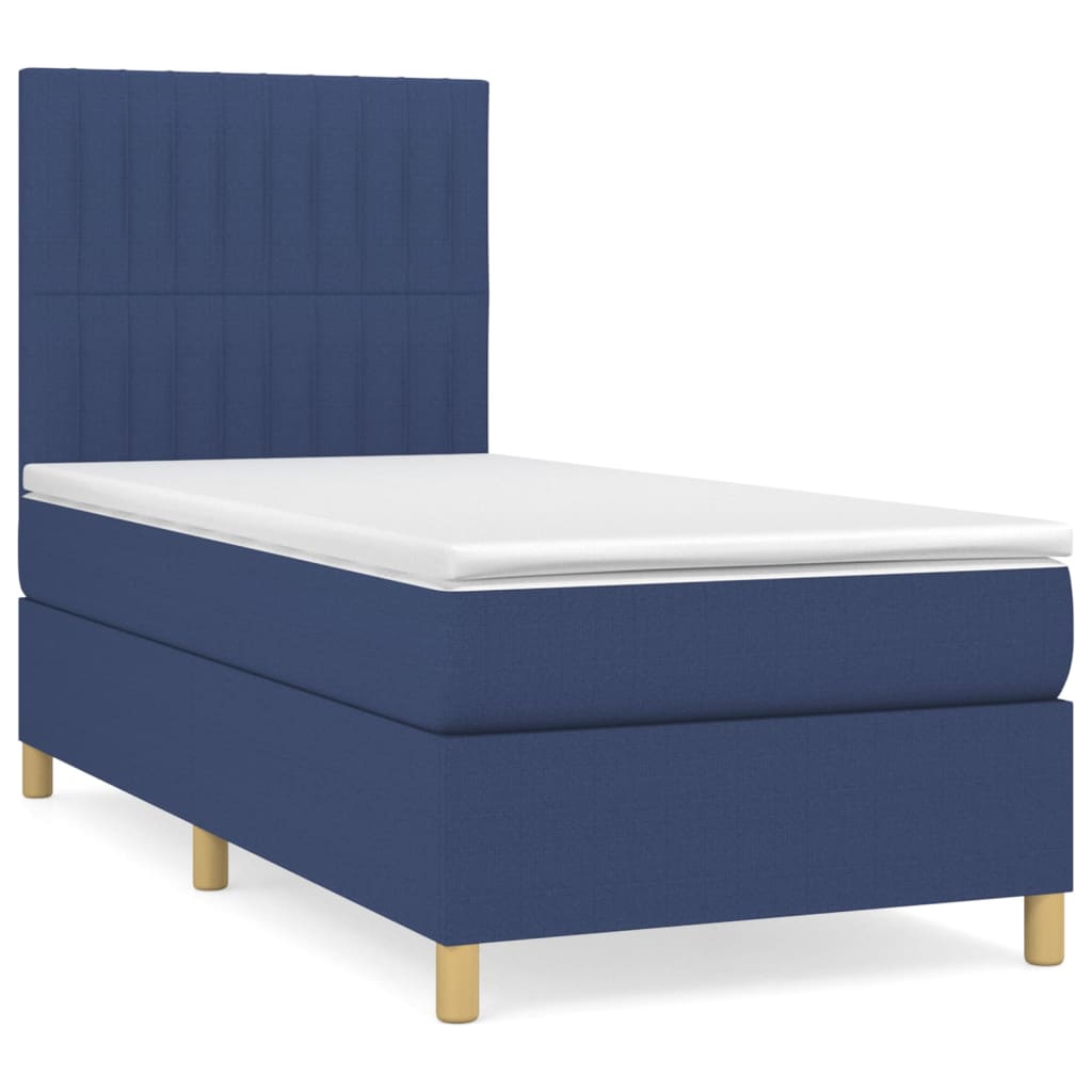 Giroletto a Molle con Materasso Blu 80x200 cm inTessuto | homemem39
