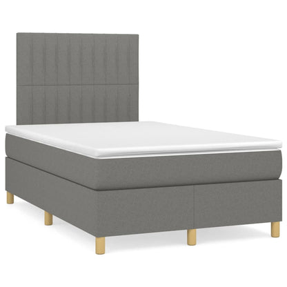 Giroletto a Molle con Materasso Grigio Scuro 120x200 cm Tessuto | homemem39
