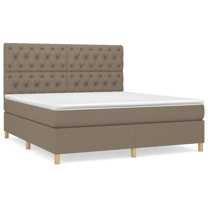 Giroletto a Molle con Materasso Tortora 160x200 cm in Tessuto