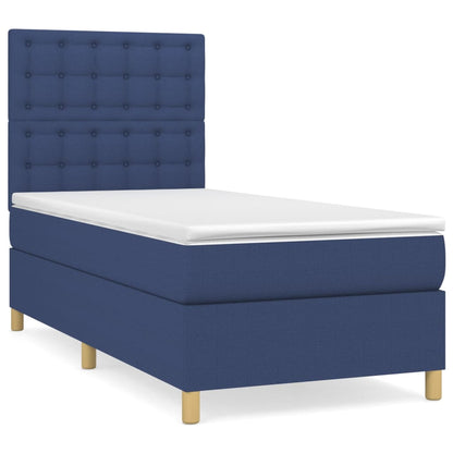 Giroletto a Molle con Materasso Blu 80x200 cm inTessuto | homemem39