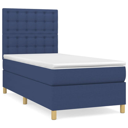 Giroletto a Molle con Materasso Blu 90x190 cm in Tessuto | homemem39