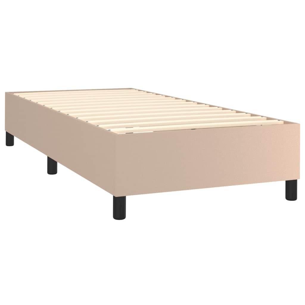 Giroletto a Molle con Materasso Cappuccino 90x190 cm Similpelle | homemem39