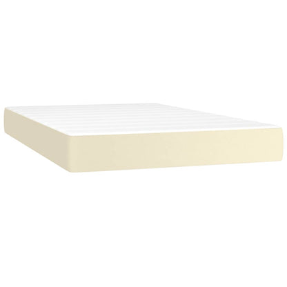 Giroletto a Molle con Materasso Crema 120x200 cm in Similpelle | homemem39