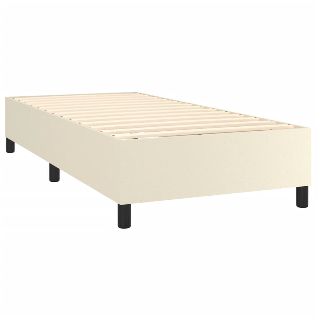 Giroletto a Molle con Materasso Crema 90x200 cm in Similpelle