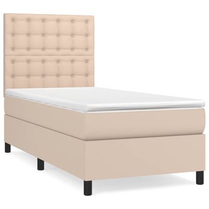 Giroletto a Molle con Materasso Cappuccino 100x200cm Similpelle | homemem39