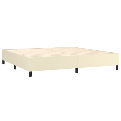 Giroletto a Molle con Materasso Crema 200x200 cm in Similpelle | homemem39