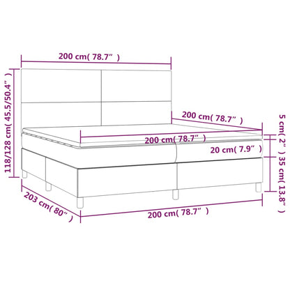 Federbettgestell mit dunkelgrüner Samtmatratze 200x200 cm