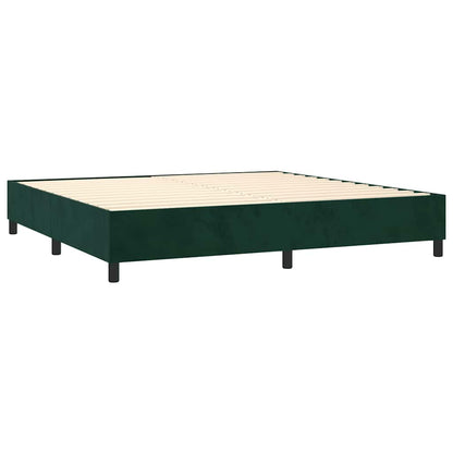 Giroletto a Molle con Materasso Verde Scuro 200x200 cm Velluto | homemem39