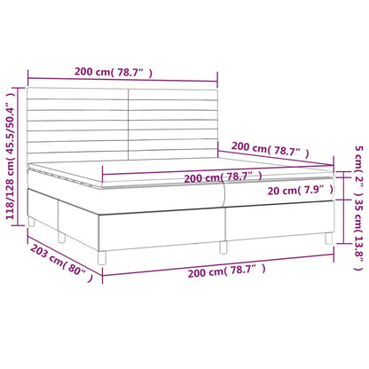 Giroletto a Molle con Materasso Nero 200x200 cm in Velluto | homemem39