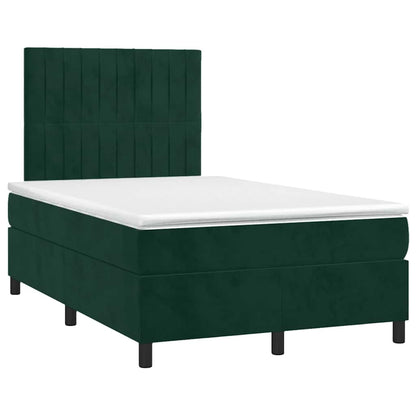 Giroletto a Molle con Materasso Verde Scuro 120x200 cm Velluto | homemem39