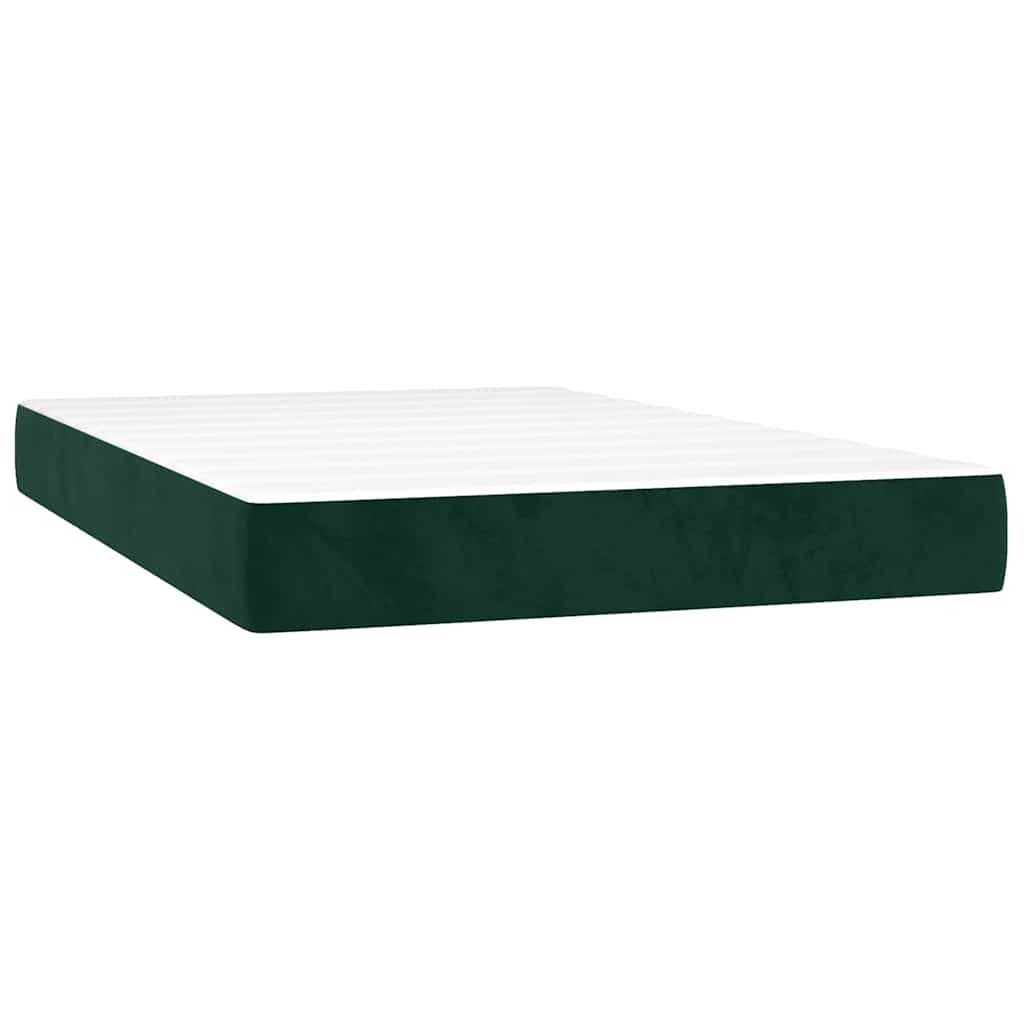 Giroletto a Molle con Materasso Verde Scuro 120x200 cm Velluto | homemem39