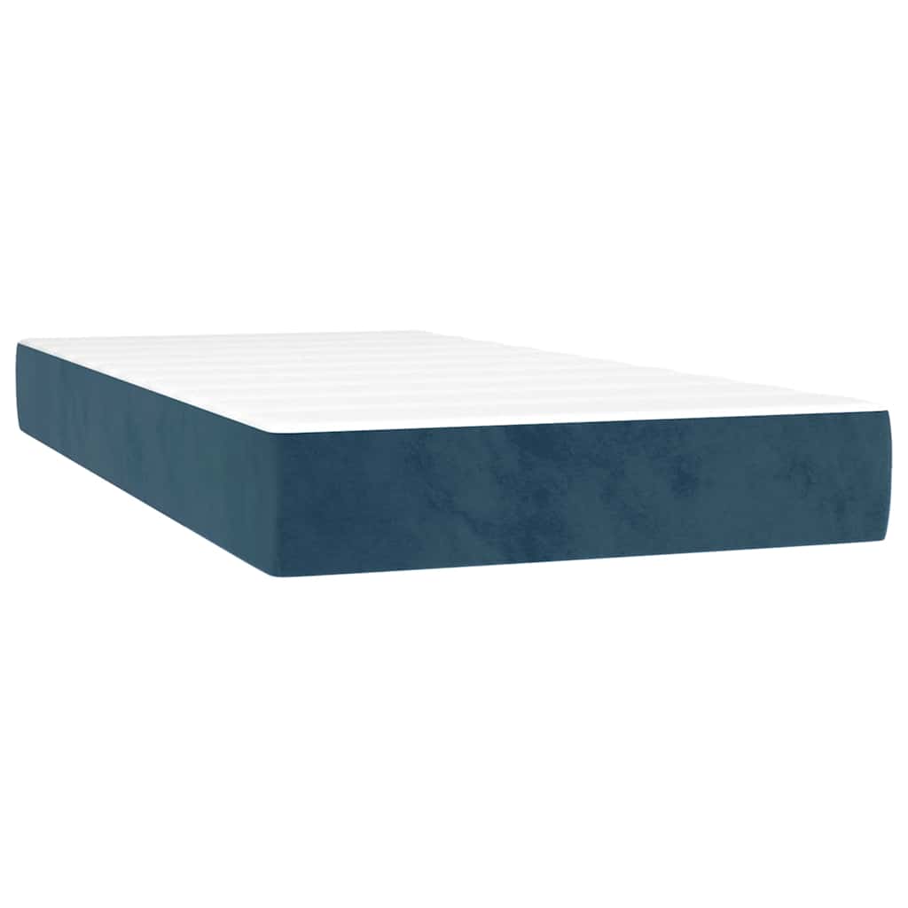 Giroletto a Molle con Materasso Blu Scuro 80x200 cm in Velluto | homemem39