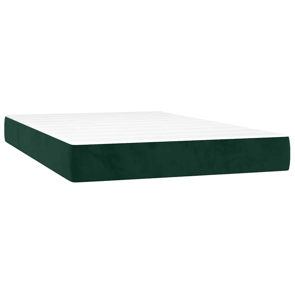 Giroletto a Molle con Materasso Verde Scuro 120x200 cm Velluto | homemem39