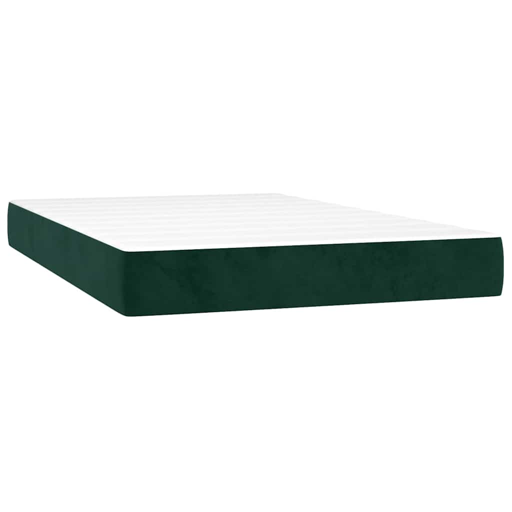 Giroletto a Molle con Materasso Verde Scuro 120x200 cm Velluto | homemem39