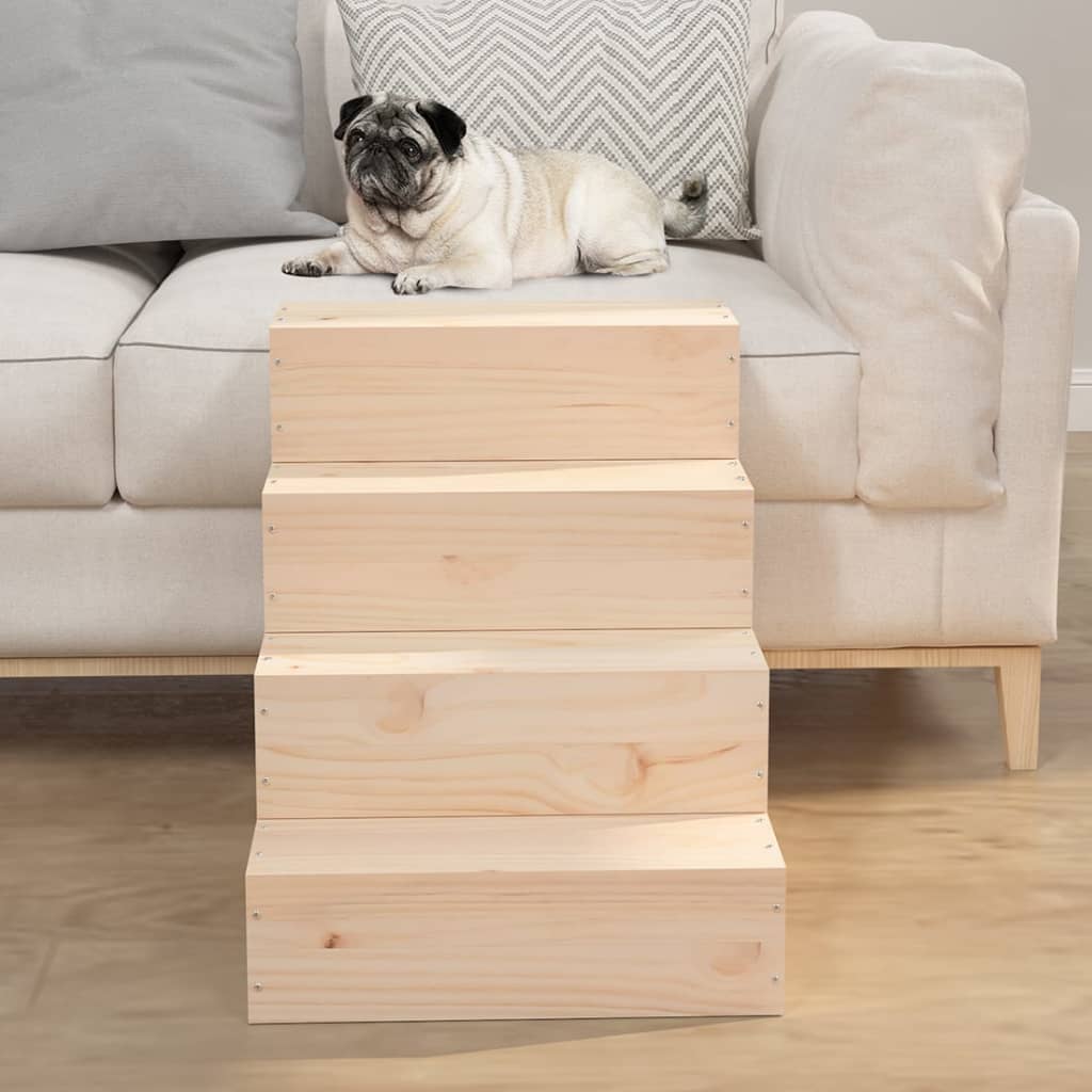 Scala per Animali 40x49x47 cm in Legno Massello di Pino | homemem39
