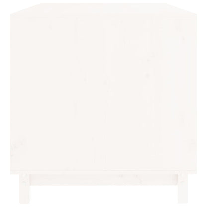 Casetta per Cani Bianca 100x70x72 cm in Legno Massello di Pino - homemem39