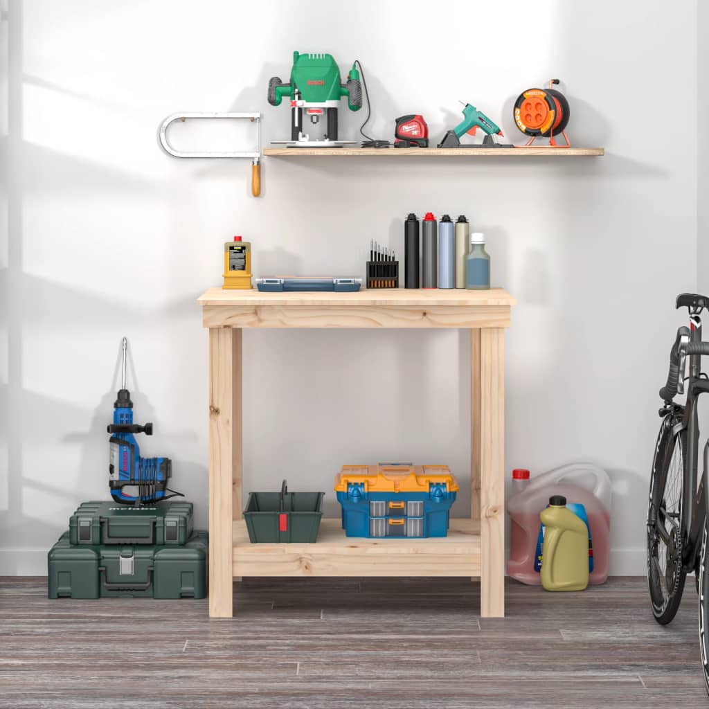 Banco da Lavoro 80x50x80 cm in Legno Massello di Pino | homemem39