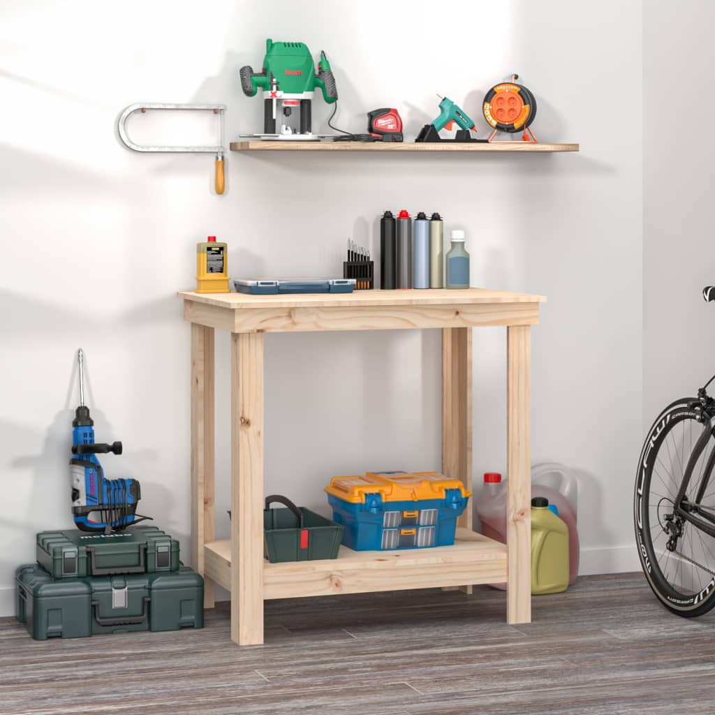 Banco da Lavoro 80x50x80 cm in Legno Massello di Pino | homemem39
