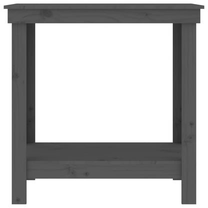 Banco da Lavoro Grigio 80x50x80 cm in Legno Massello di Pino - homemem39
