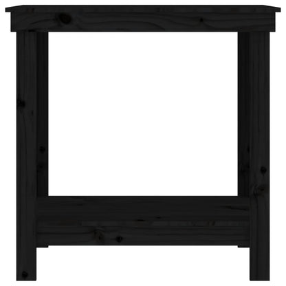 Banco da Lavoro Nero 80x50x80 cm in Legno Massello di Pino - homemem39