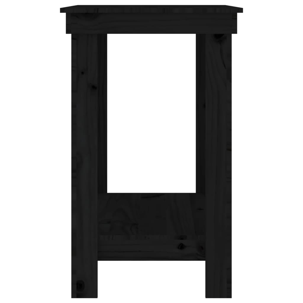 Banco da Lavoro Nero 80x50x80 cm in Legno Massello di Pino - homemem39