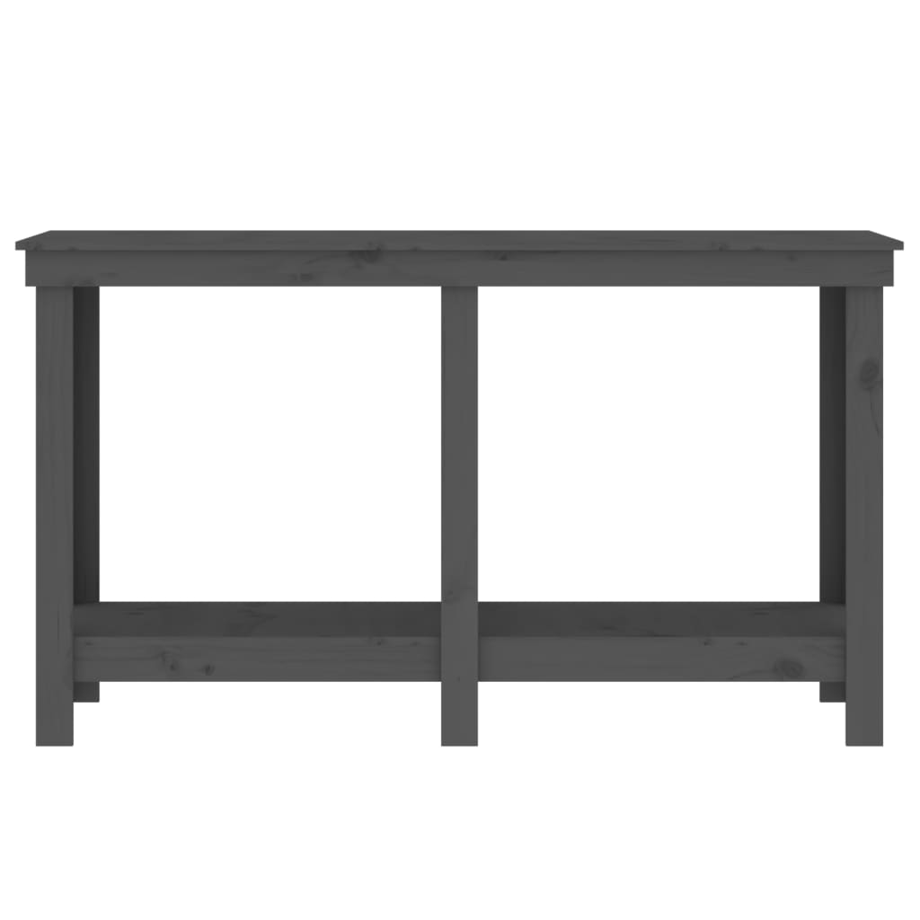 Banco da Lavoro Grigio 140x50x80 cm in Legno Massello di Pino - homemem39