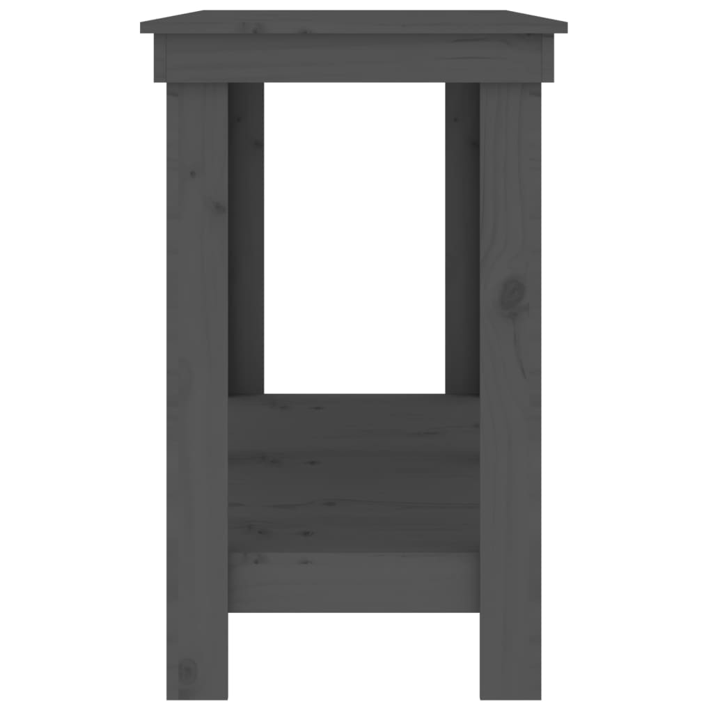 Banco da Lavoro Grigio 140x50x80 cm in Legno Massello di Pino - homemem39