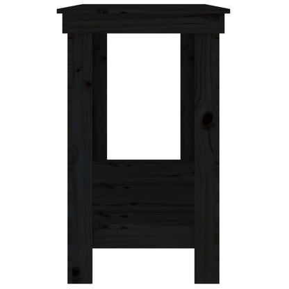 Banco da Lavoro Nero 140x50x80 cm in Legno Massello di Pino - homemem39