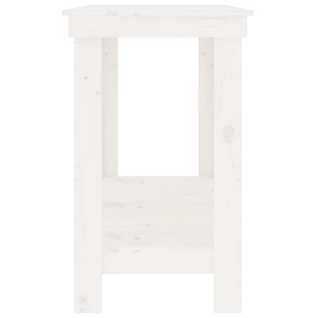 Banco da Lavoro Bianco 180x50x80 cm in Legno Massello di Pino - homemem39