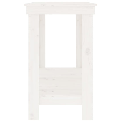 Banco da Lavoro Bianco 180x50x80 cm in Legno Massello di Pino - homemem39