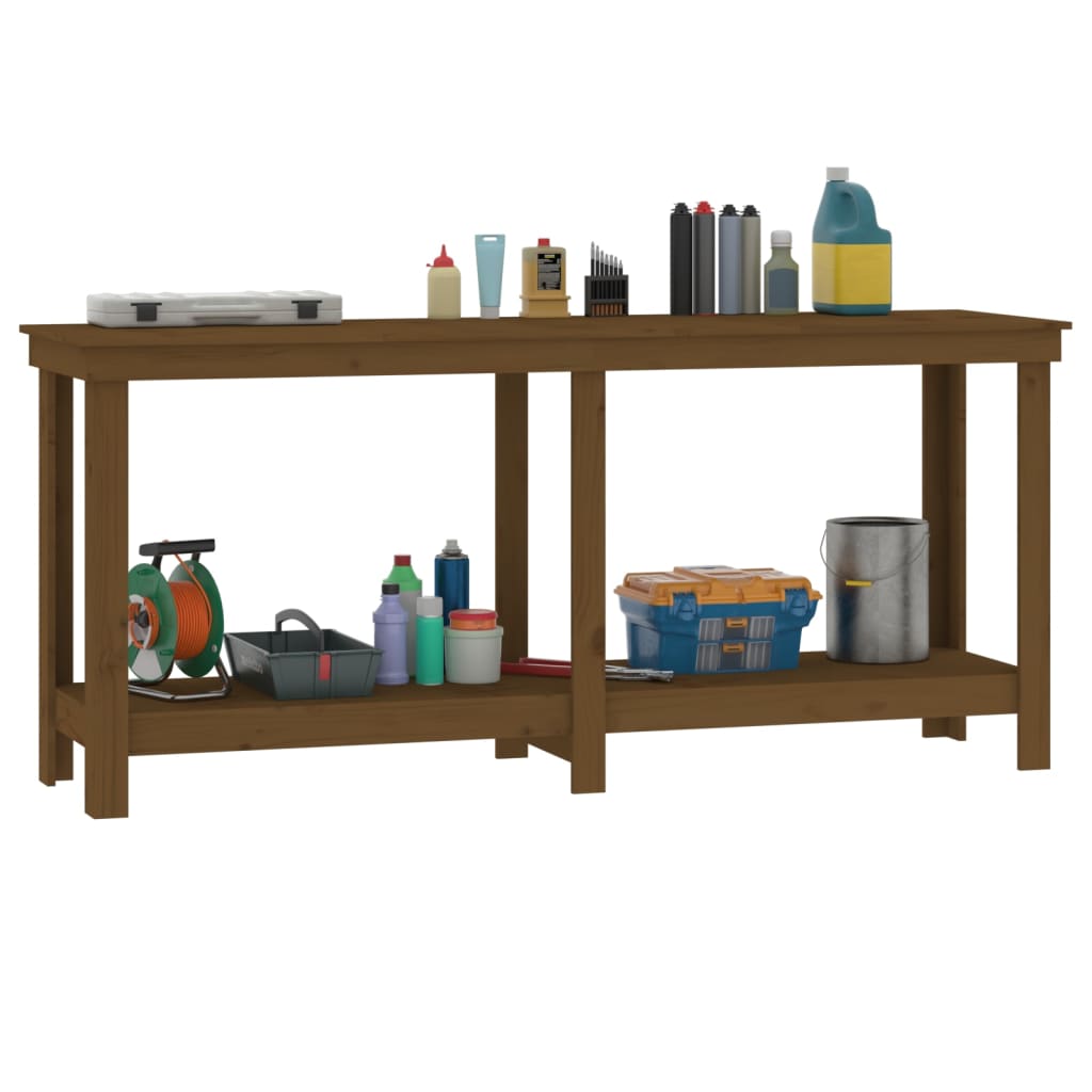 Banco da Lavoro Ambra 180x50x80 cm in Legno Massello di Pino | homemem39