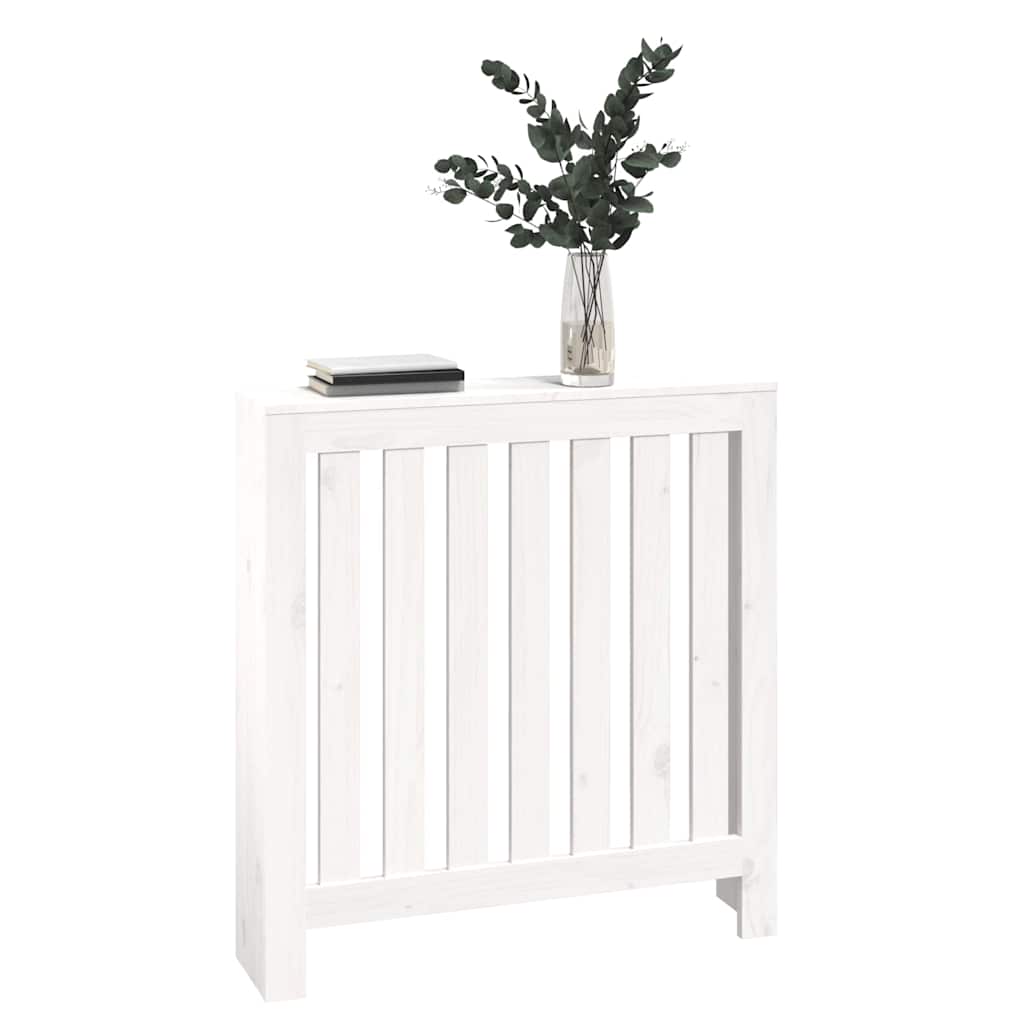 Copertura Termosifone Bianca 79,5x19x84 cm Legno Massello Pino