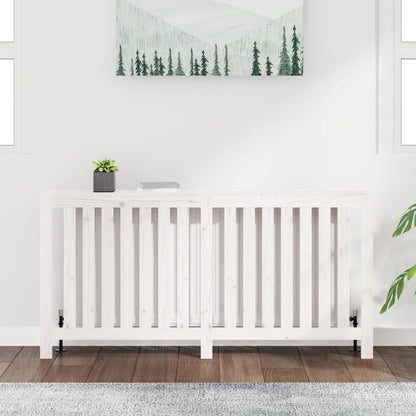 Copertura Termosifone Bianca 169x19x84 cm Legno Massello Pino