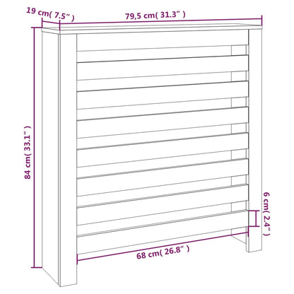 Copertura Termosifone 79,5x19x84 cm Legno Massello Pino