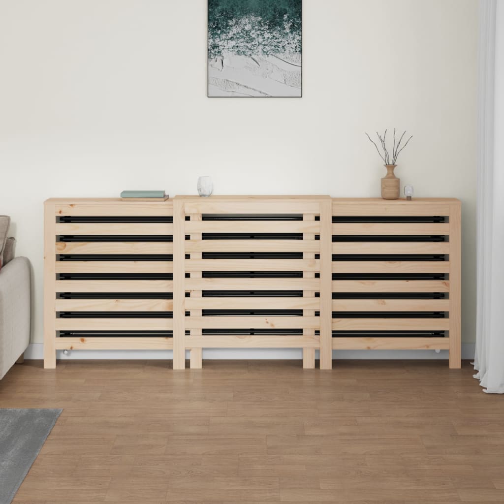 Radiator Cover 210x21x85 cm in Solid Pine Wood