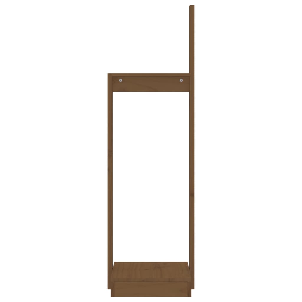 Portalegna Marrone Ambra 33,5x30x110 cm Legno Massello di Pino