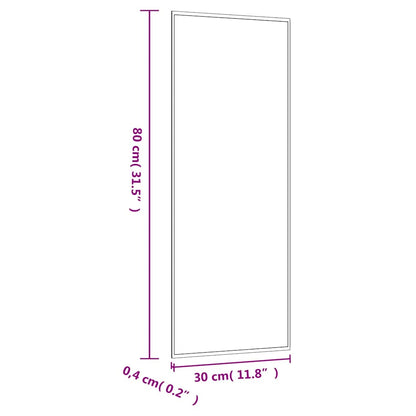 Specchio da Parete 30x80 cm Vetro Rettangolare | homemem39