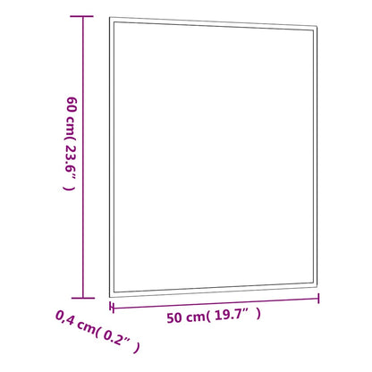 Specchio da Parete 50x60 cm Vetro Rettangolare | homemem39
