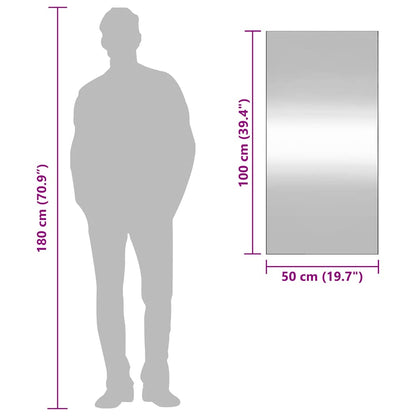 Specchio da Parete 50x100 cm Vetro Rettangolare | homemem39