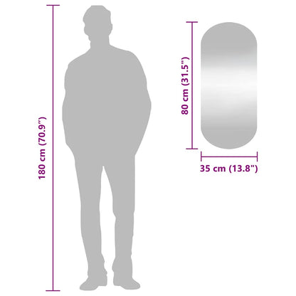 Specchio da Parete 35x80 cm Vetro Ovale - homemem39