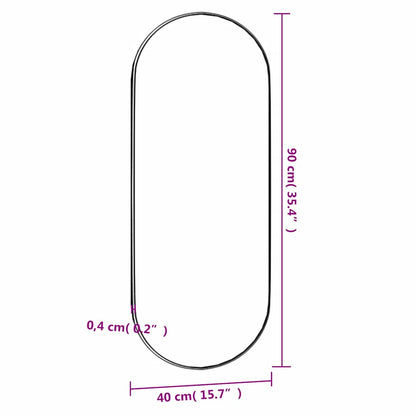 Specchio da Parete 40x90 cm Vetro Ovale | homemem39