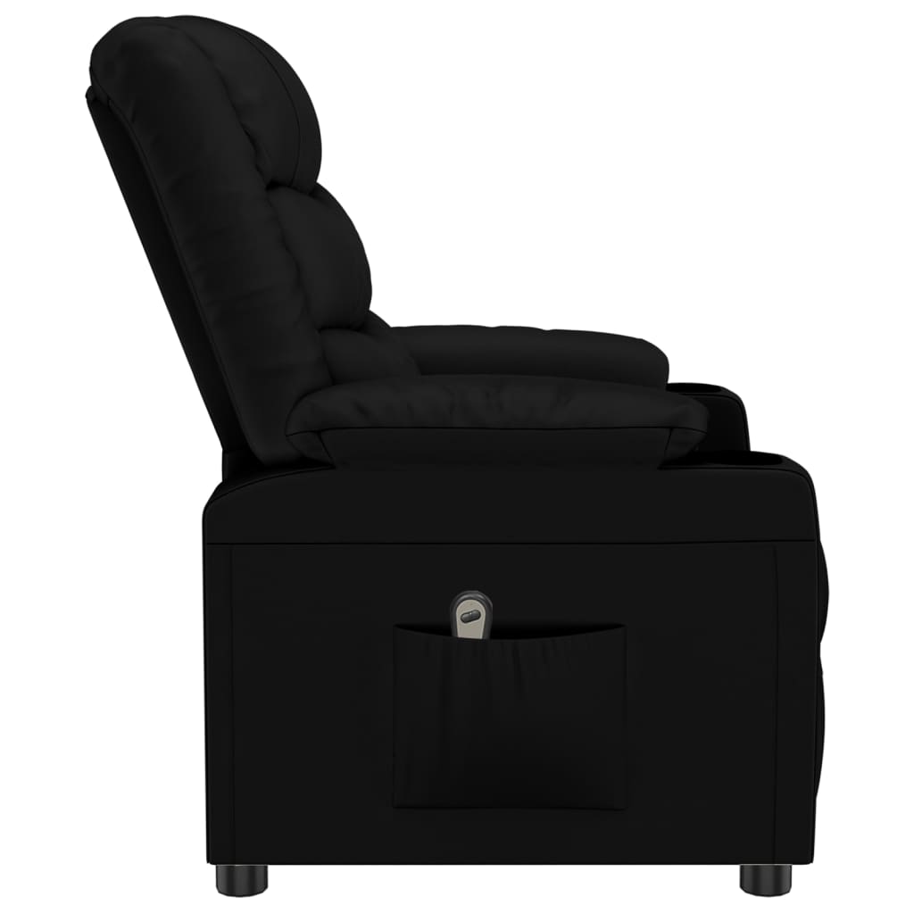 Poltrona Reclinabile Elettrica Nera in Similpelle | homemem39