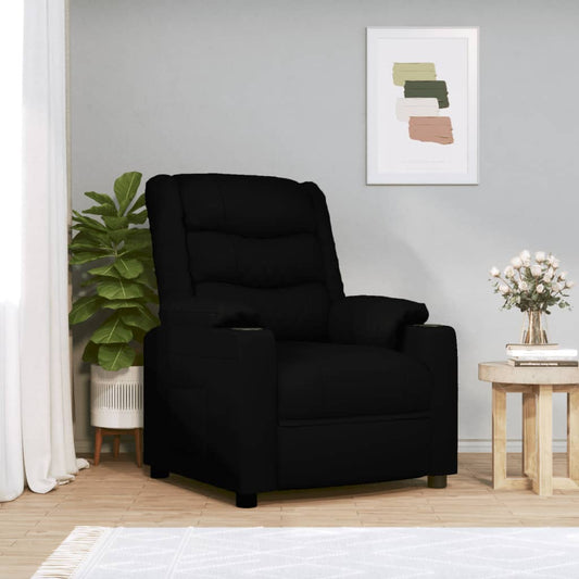 Poltrona Reclinabile Elettrica Nera in Similpelle | homemem39