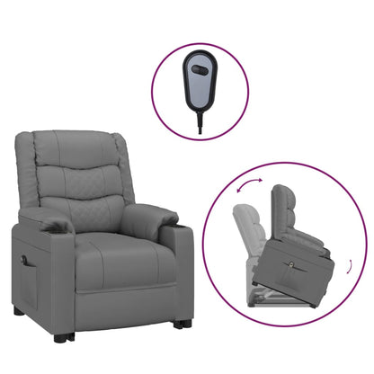 Poltrona Alzapersona grigio in Similpelle