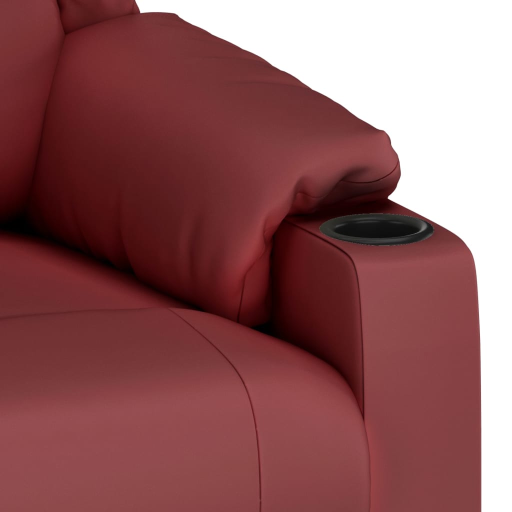 Poltrona Alzapersona Rosso Vino in Similpelle