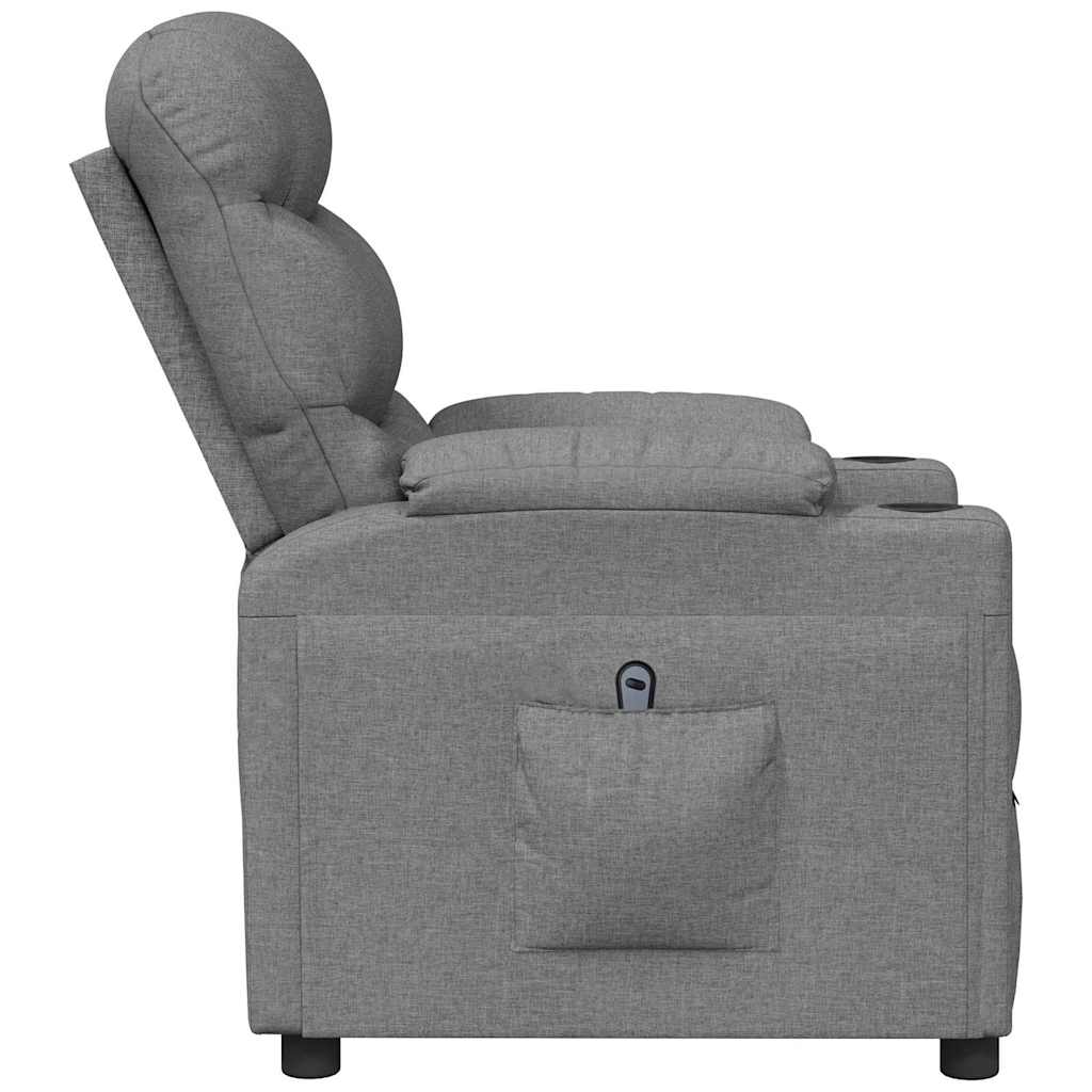 Poltrona Elettrica Reclinabile Grigio Chiaro in Tessuto | homemem39