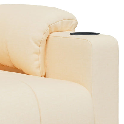 Poltrona Elettrica Reclinabile Crema in Tessuto | homemem39