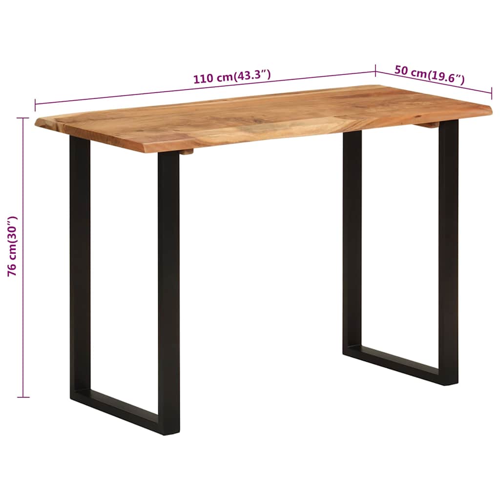 Tavolo da Pranzo 110x50x76 cm Legno Massello di Acacia | homemem39